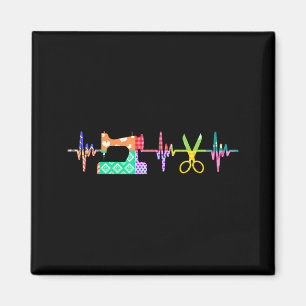 Quilter Sewing Heartbeat For Quilting Lover Mm  Magnet