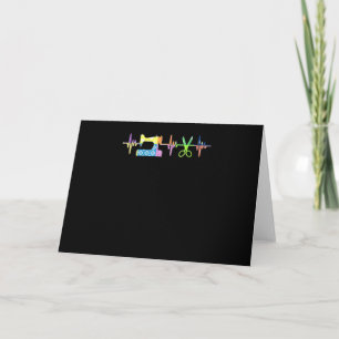Quilter Sewing Heartbeat - Quilting Lover Card
