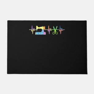 Quilter Sewing Heartbeat - Quilting Lover Doormat