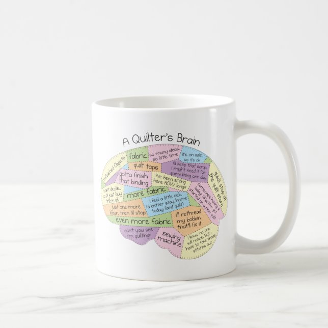 Quilter's Brain Coffee Mug (Right)