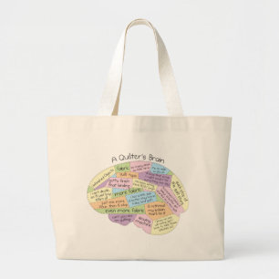 Quilter's Brain Large Tote Bag