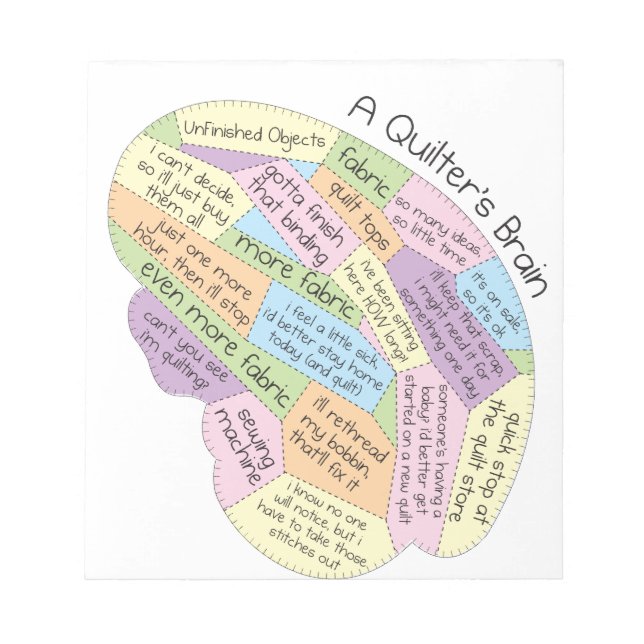 Quilter's Brain Notepad (Front)