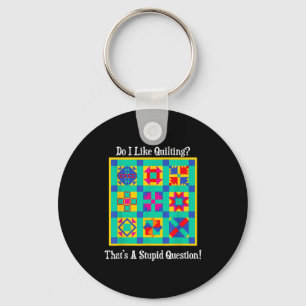 Quilters Gift Quotes Vintage Blocks Patterns Patch Key Ring
