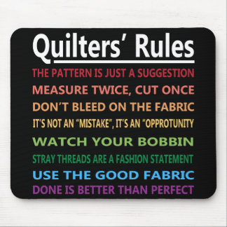 Quilters' Rules Mouse Mat