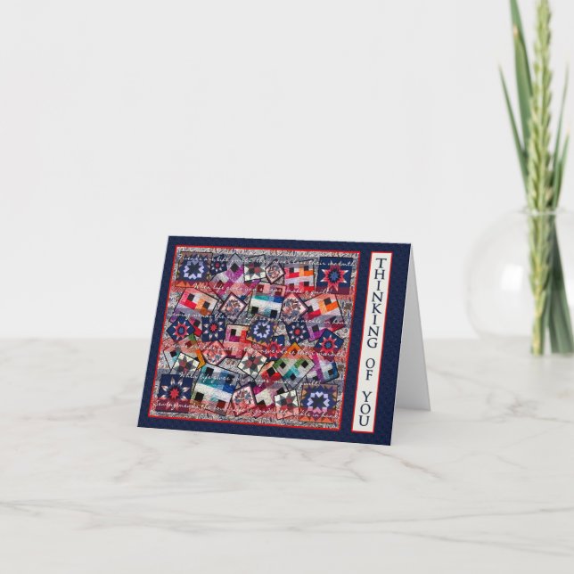 Quilter's Thinking of You Note Cards-Matches Paper Card (Front)