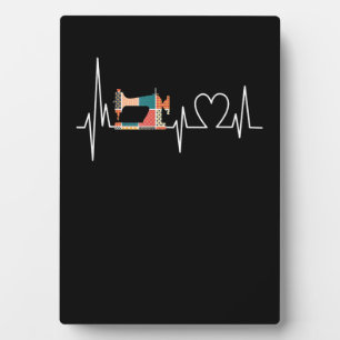 Quilting And Sewing Is My Loves Heartbeat Gifts Plaque
