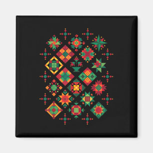 Quilting Block Pattern Quilters Sewing Lovers Quil Magnet