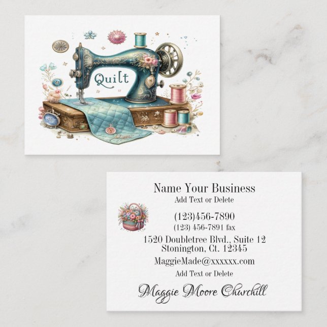 Quilting Business Card (Front/Back)