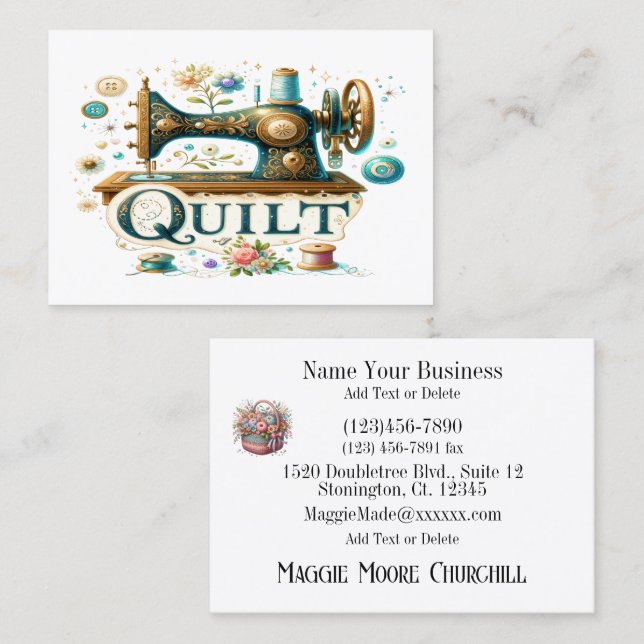 Quilting Business Card Revised (Front/Back)
