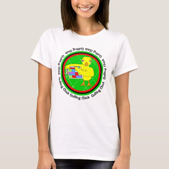 Quilting Chick Circle T-Shirt (Front)