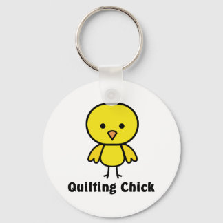 Quilting Chick Key Ring