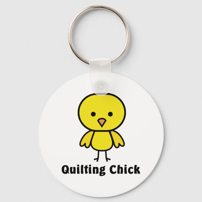 Quilting Chick Key Ring (Front)