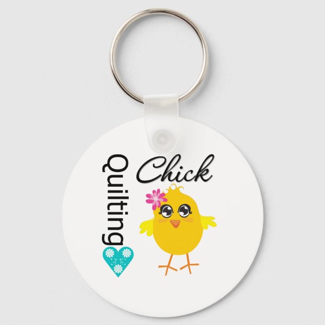 Quilting Chick Key Ring (Front)
