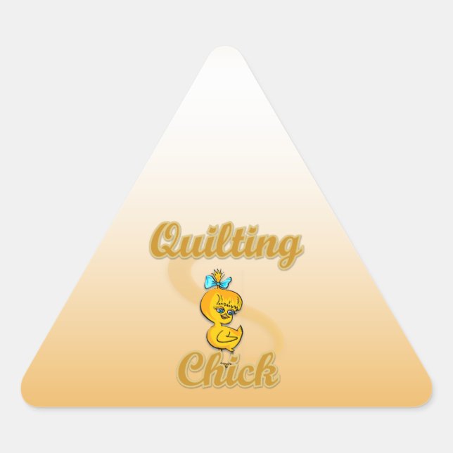Quilting Chick Triangle Sticker (Front)