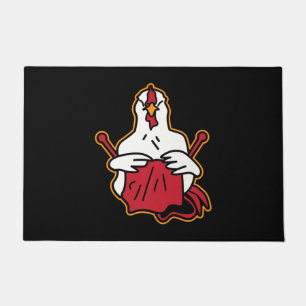 Quilting Chicken Funny Gifts Quilting Lovers Doormat