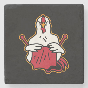 Quilting Chicken Funny Gifts Quilting Lovers Stone Coaster