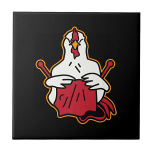 Quilting Chicken Funny Gifts Quilting Lovers Tile