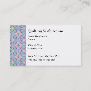 Quilting Club And Classes Business Card