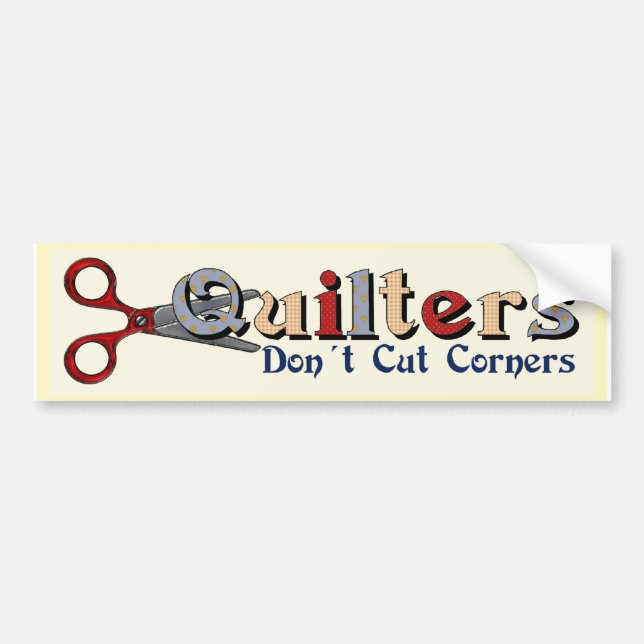 Quilting Corners Bumper Sticker (Front)
