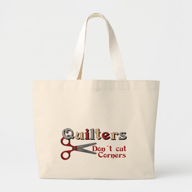 Quilting Corners Large Tote Bag (Front)
