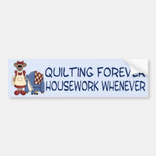 Quilting Forever Bumper Sticker