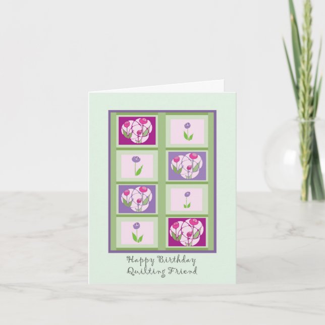 Quilting Friend Birthday Card (Front)