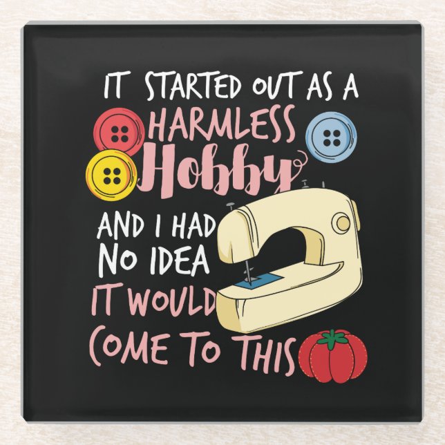 Quilting Glass Coaster (Front)