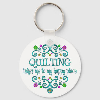 Quilting Happy Place Key Ring