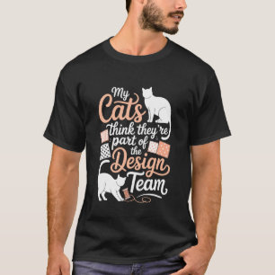 Quilting Humour for Cat Lover Sewing Funny Knittin T-Shirt