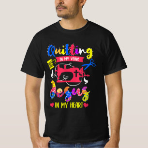 Quilting In My Veins Jesus In My Heart Quilting T-Shirt