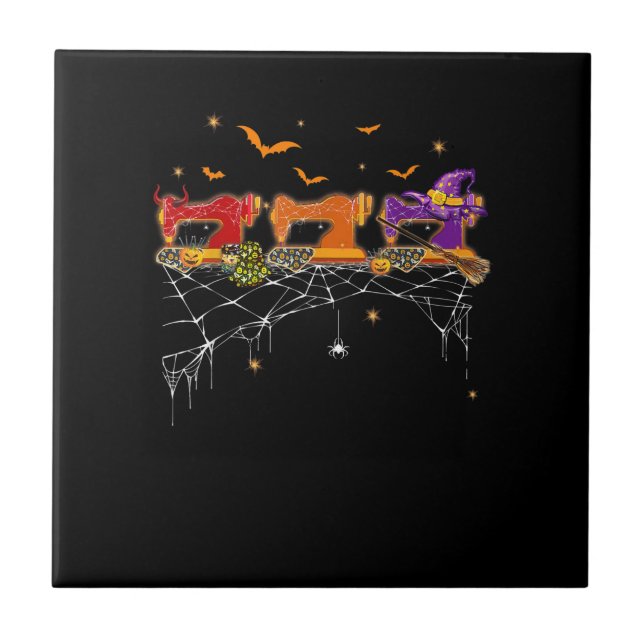Quilting Machine Costume Halloween Gifts Lover Tile (Front)