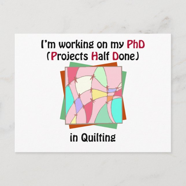 Quilting PhD Postcard (Front)