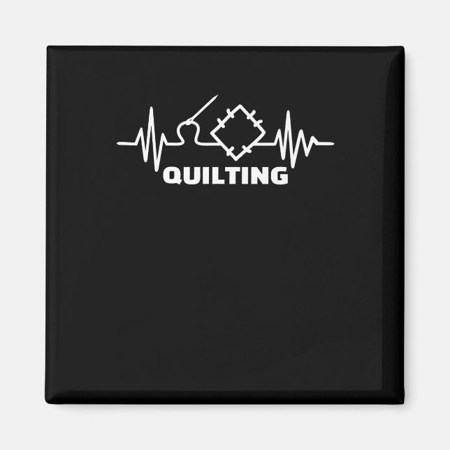 Quilting Pulse Premium | Funny Quilting Lovers Magnet (Front)