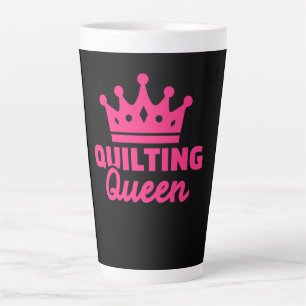Quilting Queen Pemium Funny Quilting Lovers Latte Mug