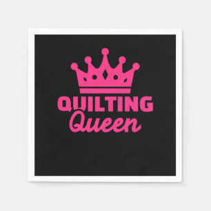 Quilting Queen Pemium Funny Quilting Lovers Napkin