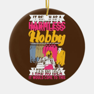 Quilting Quote Sewing Fabric Sewerperson Ceramic Tree Decoration