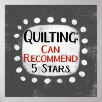 Quilting Review 5 Stars Poster Wall Art