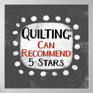 Quilting Review 5 Stars Poster Wall Art