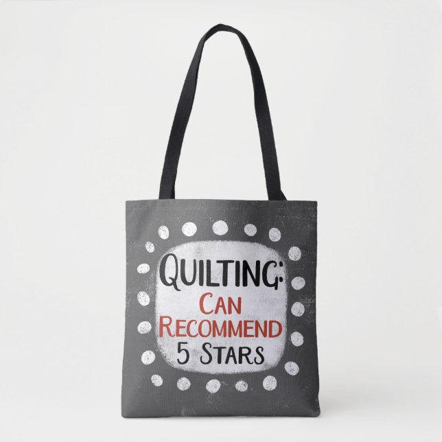 Quilting Review 5 Stars Tote Bag (Front)