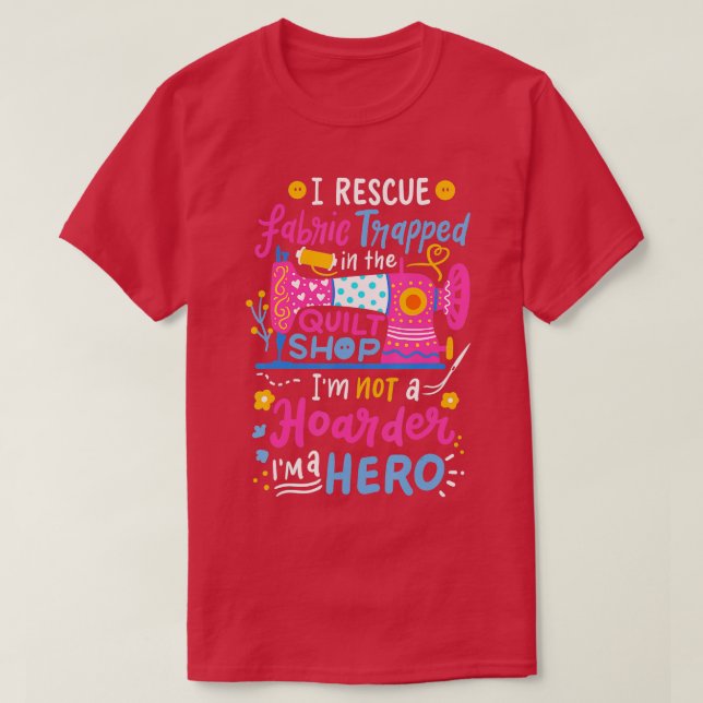 Quilting Sewing Quilt Shop  T-Shirt (Design Front)