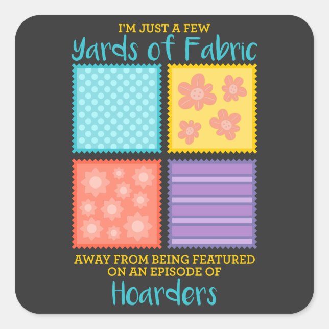 Quilting/Sewing Square Sticker (Front)