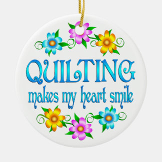 Quilting Smiles Ceramic Tree Decoration