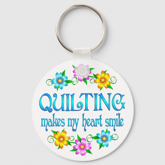Quilting Smiles Key Ring (Front)