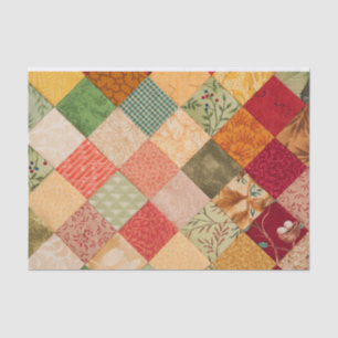 Quilting Squares Colourful Collage Pattern   Tissue Paper