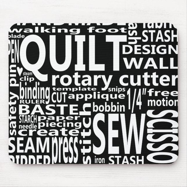 Quilting Subway Art Mouse Mat (Front)