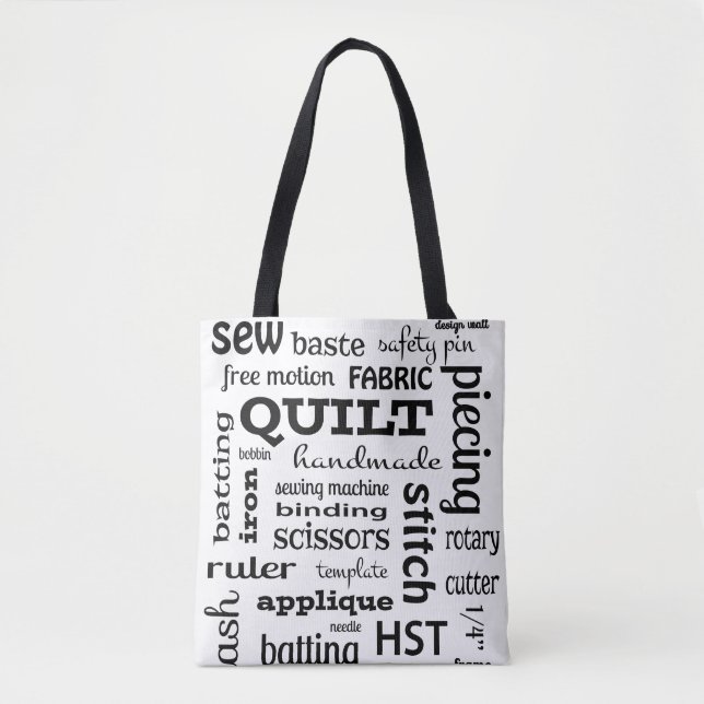 Quilting Subway Art Tote Bag (Front)