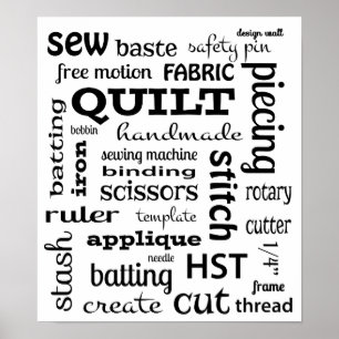 Quilting Subway Art Tote Poster