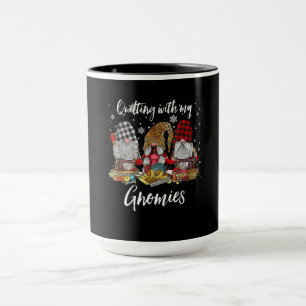 Quilting With My Gnomies Christmas Gnomes Holiday Mug