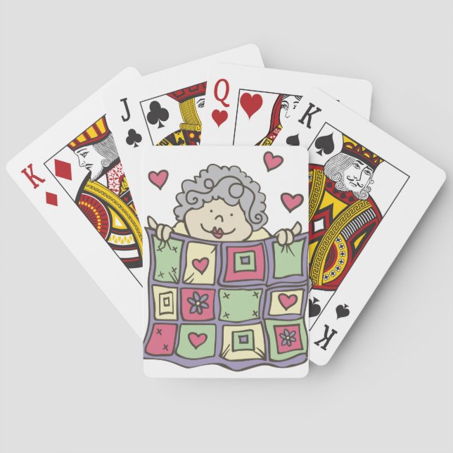 Quilting Woman Playing Cards (Back)