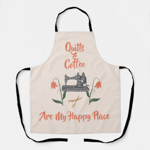 Quilts and Coffee Quilting and Crafting Apron